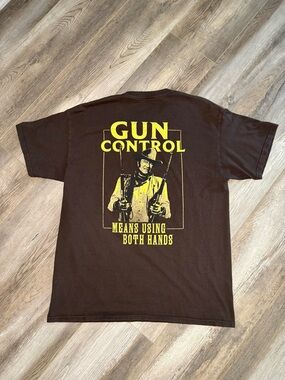 Vintage John Wayne Duke Gun Control Graphic Tee